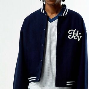 Pacsun Medium Hudson Varsity Jacket Navy Varsity Jacket